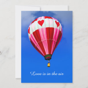 Liefde is in de lucht - Heete Luchtballon Feestdagenkaart