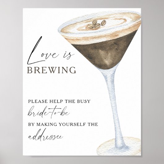 Liefde is in de lucht Help de drukke bruid Poster (Voorkant)