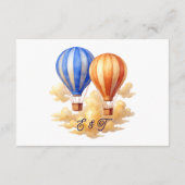 Liefde is in de lucht hete luchtballon reizen brui informatiekaartje (Achterkant)