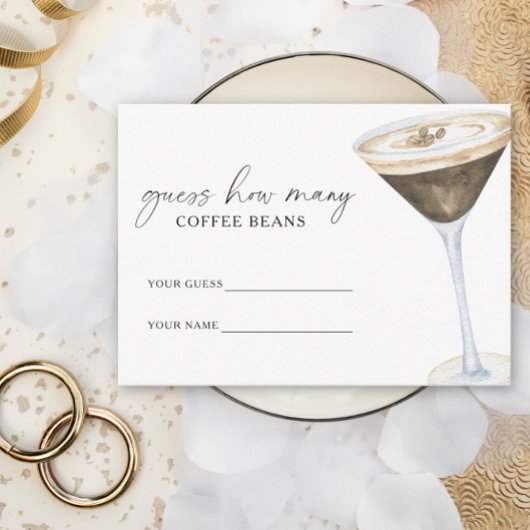 Liefde is in de lucht Hoeveel koffiebonen Informatiekaartje