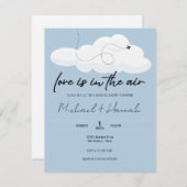 Liefde is in de lucht huwelijksdouche uitnodiging (Voorkant / Achterkant)
