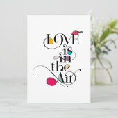 Liefde is in de lucht kaart (Staand voorkant)