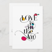 Liefde is in de lucht kaart (Voorkant / Achterkant)