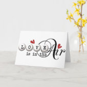 **LIEFDE IS IN DE LUCHT** KERSTLIEFDE KAART (Gele Bloem)