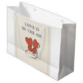 Liefde is in de lucht - Knuffelen Harten Gift Bags Groot Cadeauzakje (Voorkant Gekanteld)