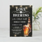 Liefde is in de Lucht Koppels Bruiloft Kaart (Staand voorkant)