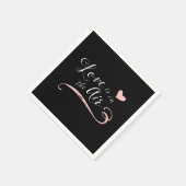 Liefde is in de lucht -  krijtbordstijl servetten (Hoek)