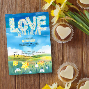 Liefde is in de Lucht Lente Bruidsdouche Kaart