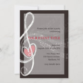 Liefde is in de lucht Muziek Thema Feest Kaart (Voorkant)