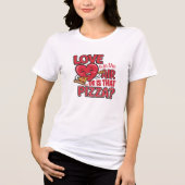 Liefde is in de lucht... of is dat pizza ? Tri-Blend shirt (Voorkant)