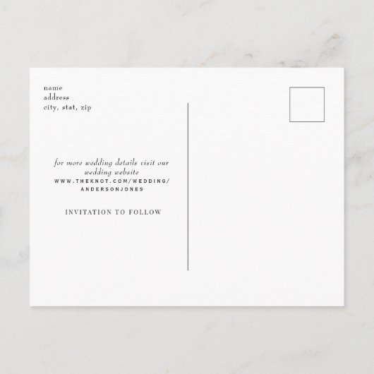 Liefde is in de lucht Onze dag Foto Briefkaart (Achterkant)