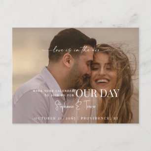 Liefde is in de lucht Onze dag Foto Briefkaart
