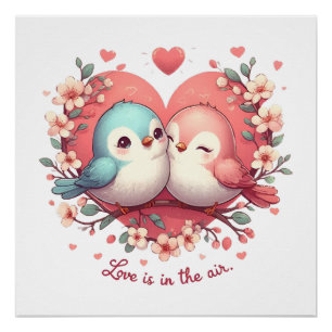 Liefde is in de lucht perfect poster