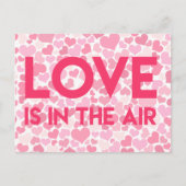 LIEFDE IS IN DE LUCHT - Pink Hearts - Briefkaart (Voorkant)