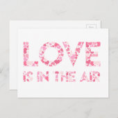 LIEFDE IS IN DE LUCHT - Pink Hearts Pattern Briefk Briefkaart (Voorkant / Achterkant)