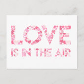 LIEFDE IS IN DE LUCHT - Pink Hearts Pattern Briefk Briefkaart (Voorkant)
