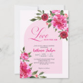 Liefde is in de lucht rood en roze vrijgezellenfee kaart (Voorkant)