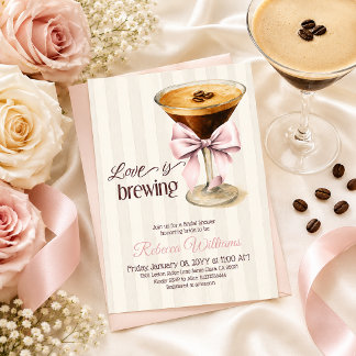 Liefde is in de lucht Roze Espresso Koffie Bruidsb Kaart