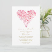 Liefde is in de Lucht Roze Hart Bruidsdouche Kaart (Staand voorkant)