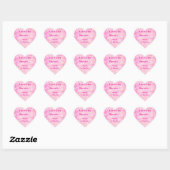 Liefde Is in de Lucht Roze Hart Sticker (Vel)