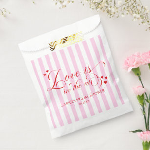Liefde Is In De Lucht Roze Rode Harten Bruiloft Bedankzakje