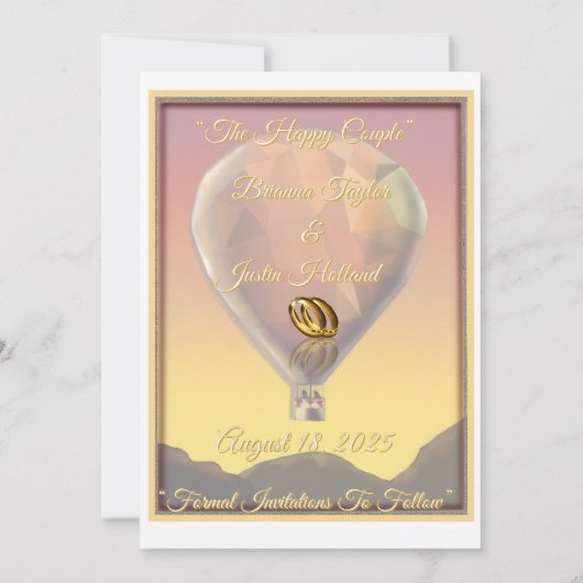 Liefde Is In De Lucht Save The Date (Achterkant)