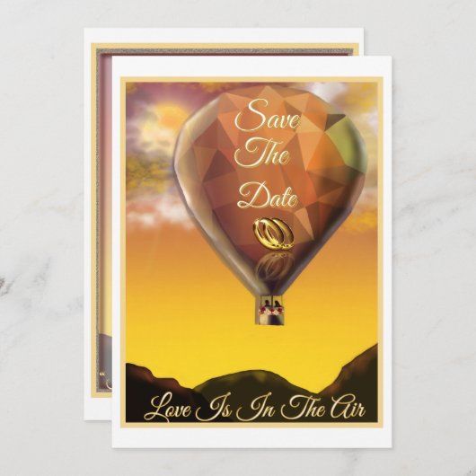 Liefde Is In De Lucht Save The Date (Voorkant / Achterkant)