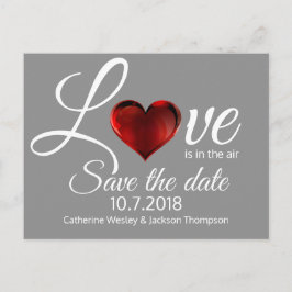 Liefde is in de lucht Save the Date Post Kaart