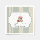 Liefde is in de lucht Thee Party Bruidsborrel Servet (Voorkant)