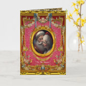 Liefde is in de lucht 'Tis het seizoen Kerstmis   Kaart (Gele Bloem)