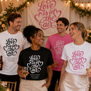 Liefde is in de Lucht Trouwreceptie T-shirt