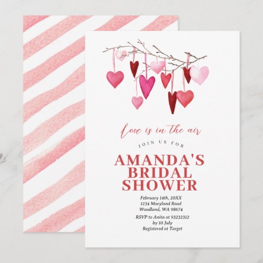 Liefde is in de lucht Valentijn Vrijgezellenfeest Kaart (Voorkant / Achterkant)