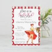 Liefde is in de Lucht Valentijns Dag Uitnodiging (Staand voorkant)