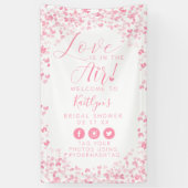 Liefde Is In De Lucht Valentijnsdag Bruidsbruiloft Spandoek (Verticaal)