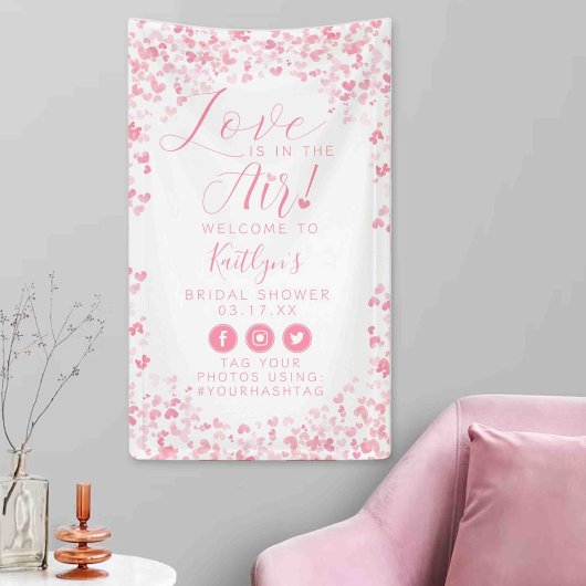 Liefde Is In De Lucht Valentijnsdag Bruidsbruiloft Spandoek