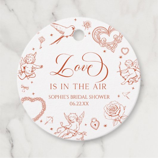 Liefde Is In De Lucht Valentijnsdag Bruidsfeest Bedankjes Labels (Voorkant)