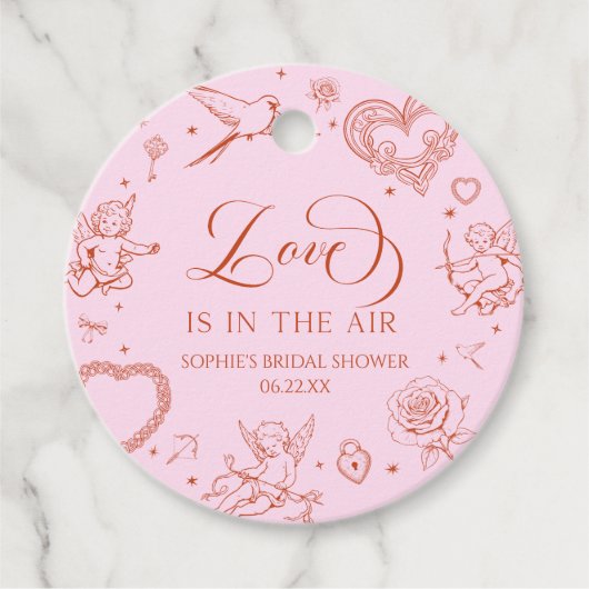 Liefde Is In De Lucht Valentijnsdag Bruidsfeest Bedankjes Labels (Voorkant)