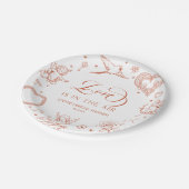 Liefde Is In De Lucht Valentijnsdag Bruidsuitnodig Papieren Bordje (Gekanteld)