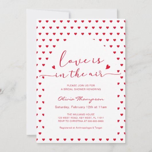 Liefde is in de lucht Valentijnse Vrijgezellenfees Kaart (Voorkant)