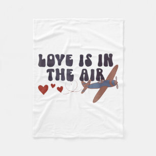 Liefde Is In De Lucht Valentijnsvliegtuig Fleece Deken
