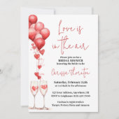 Liefde is in de lucht valentine harten bruidsmeisj kaart (Voorkant)