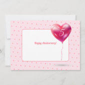 "Liefde is in de lucht!" Verliefd koppel jubileert Kaart (Achterkant)