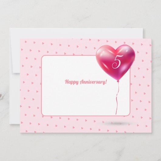 "Liefde is in de lucht!" Verliefd koppel jubileert Kaart (Achterkant)