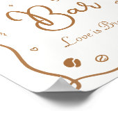 Liefde is in de maak Bruidsuitnodiging Coffee Bar Poster (Hoek)
