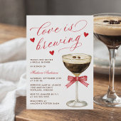 Liefde is in de maak Espresso Martini Bruidsborrel Kaart