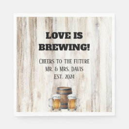 Liefde is in de maak Rustic Bruiloft Borrel Servet