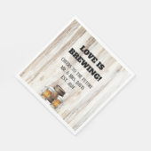 Liefde is in de maak Rustic Bruiloft Borrel Servet (Hoek)