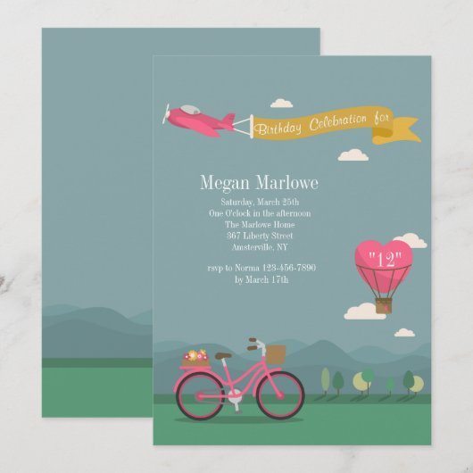 Liefde is in de uitnodigende uitzending van de Air Kaart (Voorkant / Achterkant)