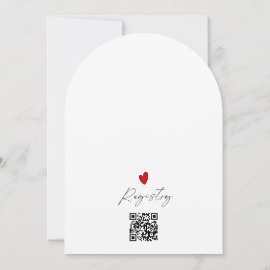 Liefde is in het Air Modern Arch Vrijgezellenfeest Kaart (Achterkant)