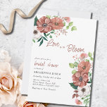 Liefde is in het Bloom Autumn Flowers Vrijgezellen Kaart<br><div class="desc">De liefde is in Bloom bridal doucheuitnodiging - editable voor om het even welke relevante gebeurtenis zoals vrijgezellenfeest, verlovingspartij, batchelorette weekend enz. Het ontwerp is voorzien van een prachtige herfstbouquet van anemone, papaver en wilde bloemen in de aardse tonnen verbrande oranje sienna terracotta roestperzik en bruin, omhuld met een delicaat...</div>
